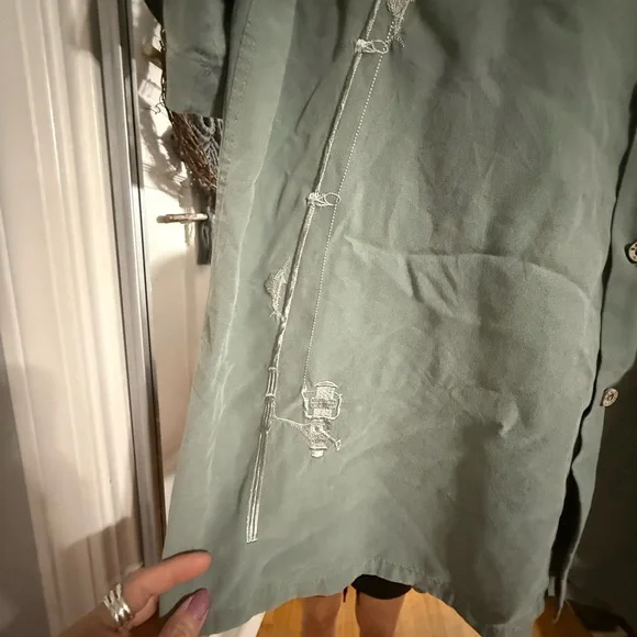 BAMBOO Green Shirt with Embroidered Logo - Picture 4 of 7